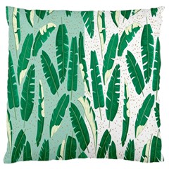 Banana Leaf Green Polka Dots Large Cushion Case (two Sides) by Mariart