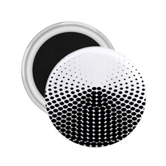 Black White Polkadots Line Polka Dots 2 25  Magnets