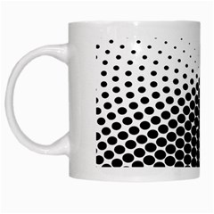 Black White Polkadots Line Polka Dots White Mugs