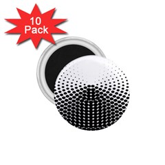 Black White Polkadots Line Polka Dots 1 75  Magnets (10 Pack)  by Mariart