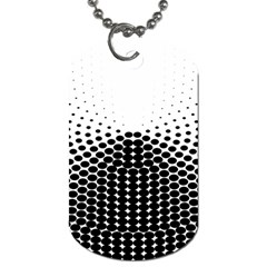 Black White Polkadots Line Polka Dots Dog Tag (two Sides)