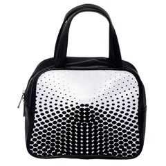 Black White Polkadots Line Polka Dots Classic Handbags (one Side) by Mariart