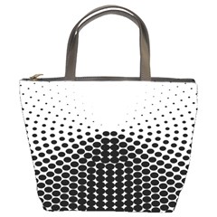 Black White Polkadots Line Polka Dots Bucket Bags by Mariart