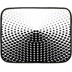 Black White Polkadots Line Polka Dots Double Sided Fleece Blanket (mini)  by Mariart