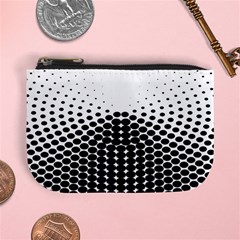 Black White Polkadots Line Polka Dots Mini Coin Purses by Mariart