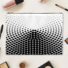 Black White Polkadots Line Polka Dots Cosmetic Bag (xl) by Mariart