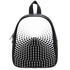 Black White Polkadots Line Polka Dots School Bags (small)  by Mariart