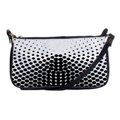 Black White Polkadots Line Polka Dots Shoulder Clutch Bags by Mariart