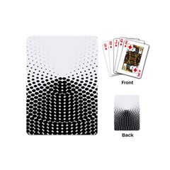 Black White Polkadots Line Polka Dots Playing Cards (mini)  by Mariart