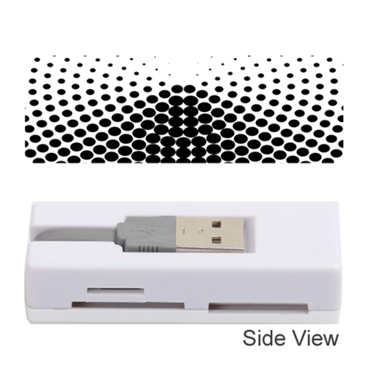 Black White Polkadots Line Polka Dots Memory Card Reader (Stick) 