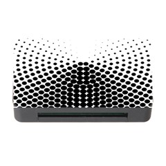 Black White Polkadots Line Polka Dots Memory Card Reader With Cf by Mariart