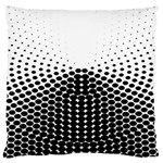 Black White Polkadots Line Polka Dots Large Cushion Case (One Side) Front