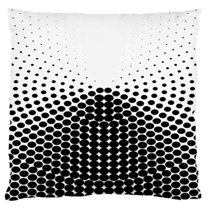 Black White Polkadots Line Polka Dots Large Cushion Case (One Side)