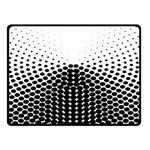 Black White Polkadots Line Polka Dots Double Sided Fleece Blanket (Small)  45 x34  Blanket Front