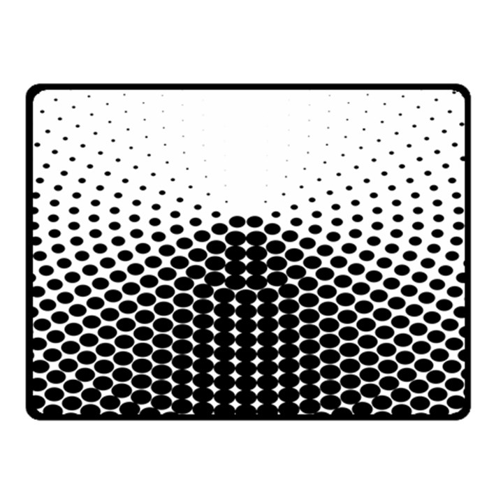 Black White Polkadots Line Polka Dots Double Sided Fleece Blanket (Small) 