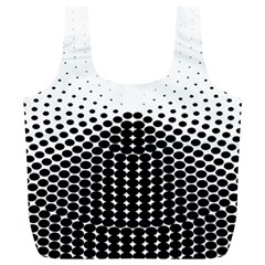 Black White Polkadots Line Polka Dots Full Print Recycle Bags (l)  by Mariart