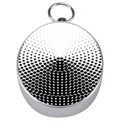 Black White Polkadots Line Polka Dots Silver Compasses by Mariart