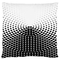 Black White Polkadots Line Polka Dots Standard Flano Cushion Case (two Sides) by Mariart