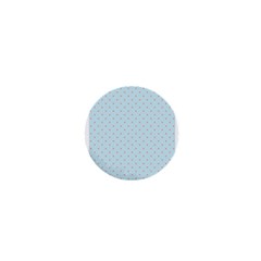 Blue Red Circle Polka 1  Mini Buttons