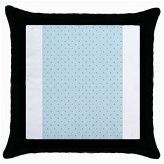 Blue Red Circle Polka Throw Pillow Case (black) by Mariart