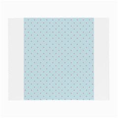 Blue Red Circle Polka Small Glasses Cloth (2-side) by Mariart