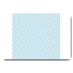 Blue Red Circle Polka Large Doormat 