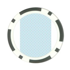 Blue Red Circle Polka Poker Chip Card Guard by Mariart