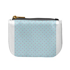 Blue Red Circle Polka Mini Coin Purses by Mariart