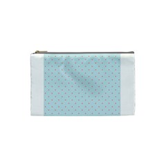 Blue Red Circle Polka Cosmetic Bag (small)  by Mariart