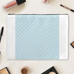 Blue Red Circle Polka Cosmetic Bag (xl) by Mariart