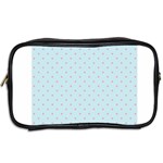 Blue Red Circle Polka Toiletries Bags 2-Side Back