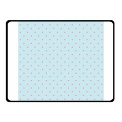 Blue Red Circle Polka Fleece Blanket (small) by Mariart