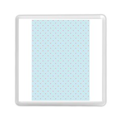 Blue Red Circle Polka Memory Card Reader (square)  by Mariart