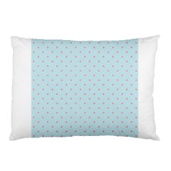 Blue Red Circle Polka Pillow Case (two Sides) by Mariart