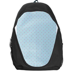 Blue Red Circle Polka Backpack Bag