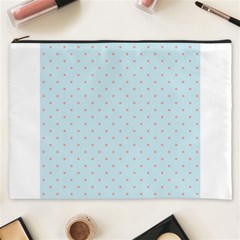 Blue Red Circle Polka Cosmetic Bag (xxxl)  by Mariart