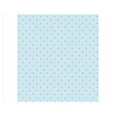 Blue Red Circle Polka Double Sided Flano Blanket (medium)  by Mariart