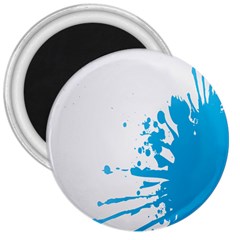 Blue Stain Spot Paint 3  Magnets