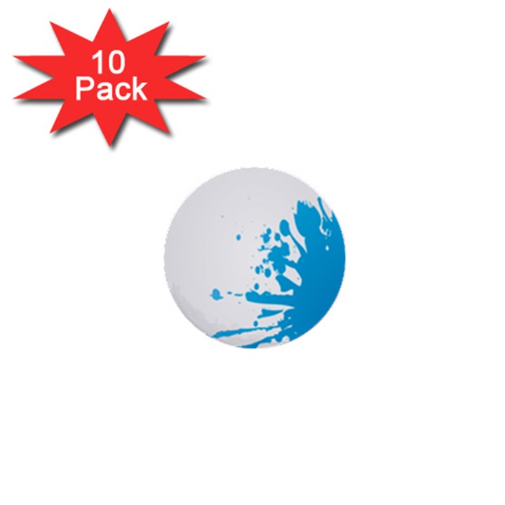 Blue Stain Spot Paint 1  Mini Buttons (10 pack) 