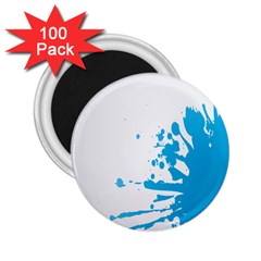 Blue Stain Spot Paint 2 25  Magnets (100 Pack) 