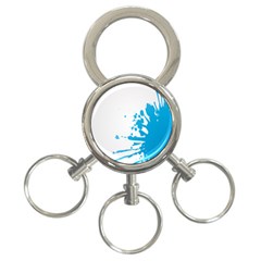 Blue Stain Spot Paint 3-ring Key Chains by Mariart