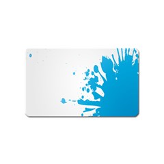 Blue Stain Spot Paint Magnet (name Card) by Mariart