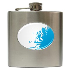 Blue Stain Spot Paint Hip Flask (6 Oz) by Mariart