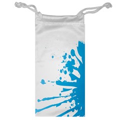 Blue Stain Spot Paint Jewelry Bag by Mariart