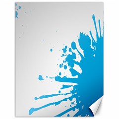 Blue Stain Spot Paint Canvas 12  X 16   by Mariart