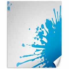 Blue Stain Spot Paint Canvas 16  X 20   by Mariart