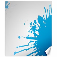 Blue Stain Spot Paint Canvas 20  X 24   by Mariart