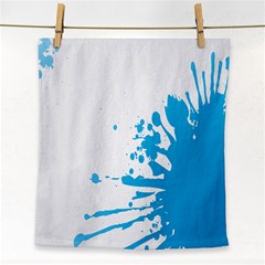 Blue Stain Spot Paint Face Towel by Mariart