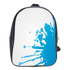 Blue Stain Spot Paint School Bags(large)  by Mariart