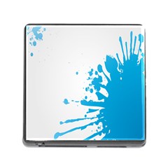 Blue Stain Spot Paint Memory Card Reader (square) by Mariart